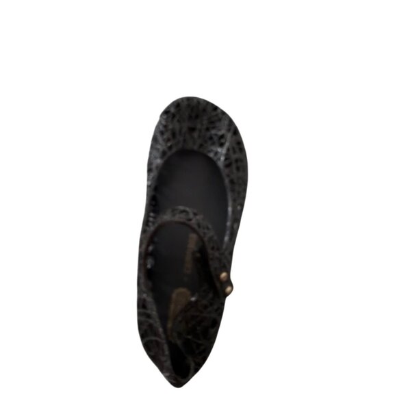 MINI MELISSA x Campana Girls Black Mary Janes Flats Size 10 - Picture 6 of 8
